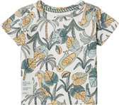 Noppies Boys Tee Banning short sleeve allover print Jongens T-shirt - Whitecap Gray - Maat 92