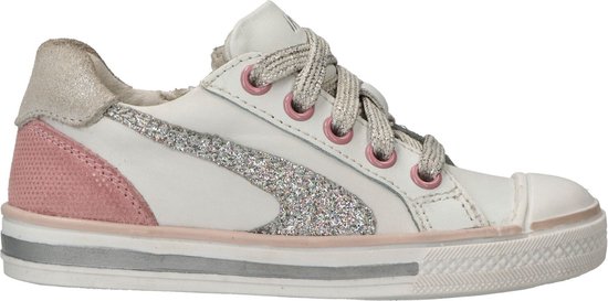 IK-KE Sneaker - Meisjes - Wit/zilver/roze - Maat 23