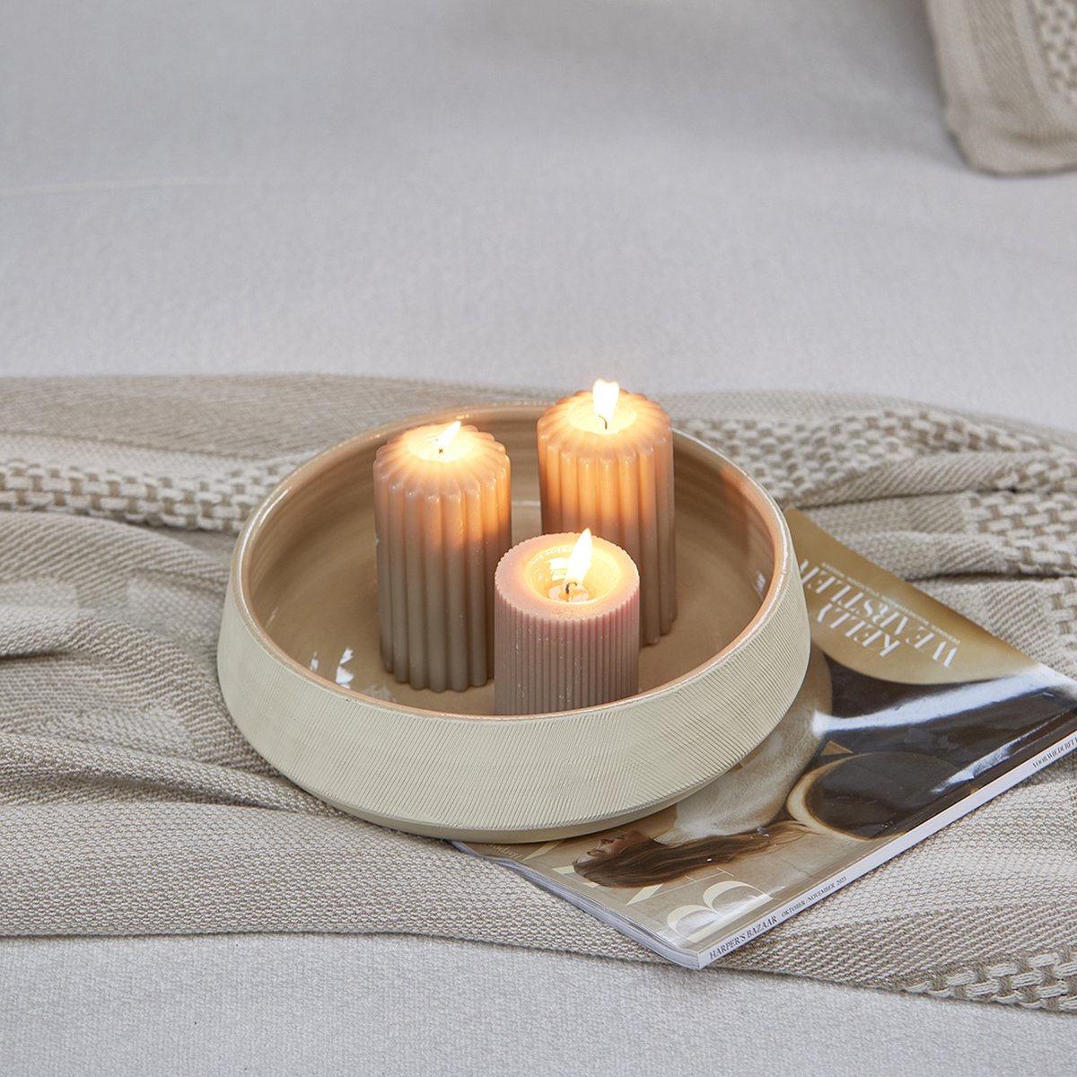 MamboCat Maestro Natale Service à café 8 pièces I 4 petites assiettes à gâteau et 4 tasses à café 340 ml pour 4 personnes avec décor de Noël I Vaisselle en céramique