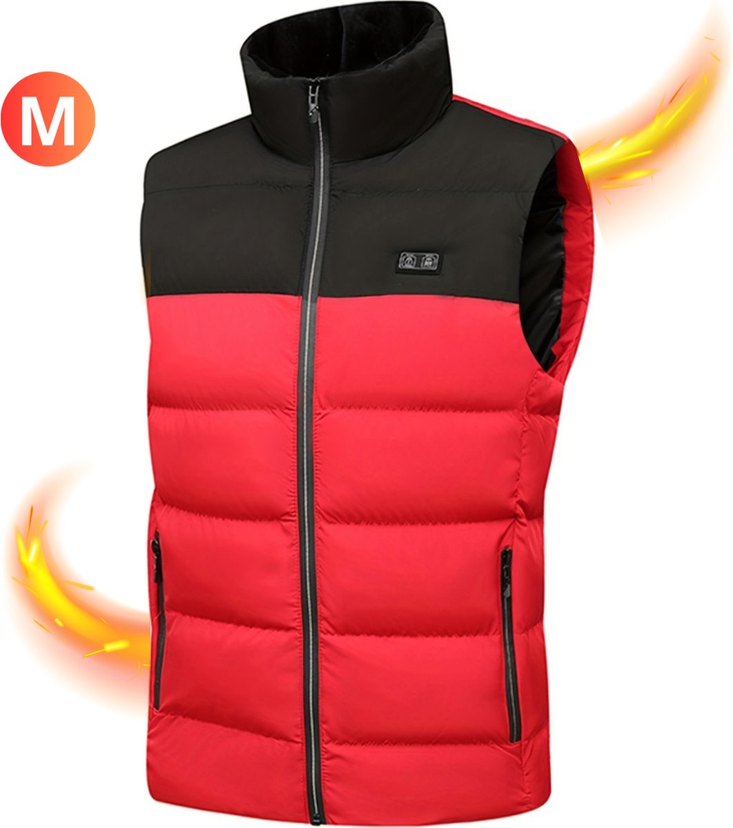 Nivard Verwarmde Bodywarmer Heated Vest Elektrische Bodywarmer 3 Warmtestanden Oplaadbaar Dames Rood