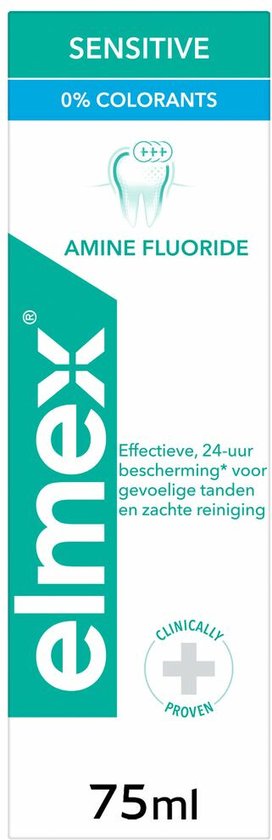 4x Elmex Tandpasta Sensitive 0% Colorants 75 ml