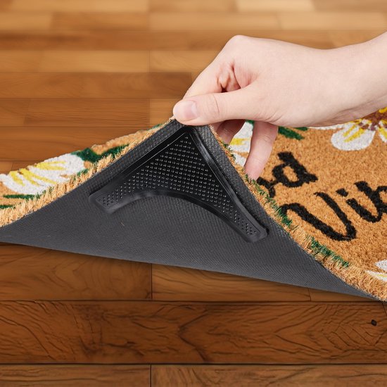 Tapis antidérapants pour moquettes - 10 patins antidérapants en forme de cœur et 10