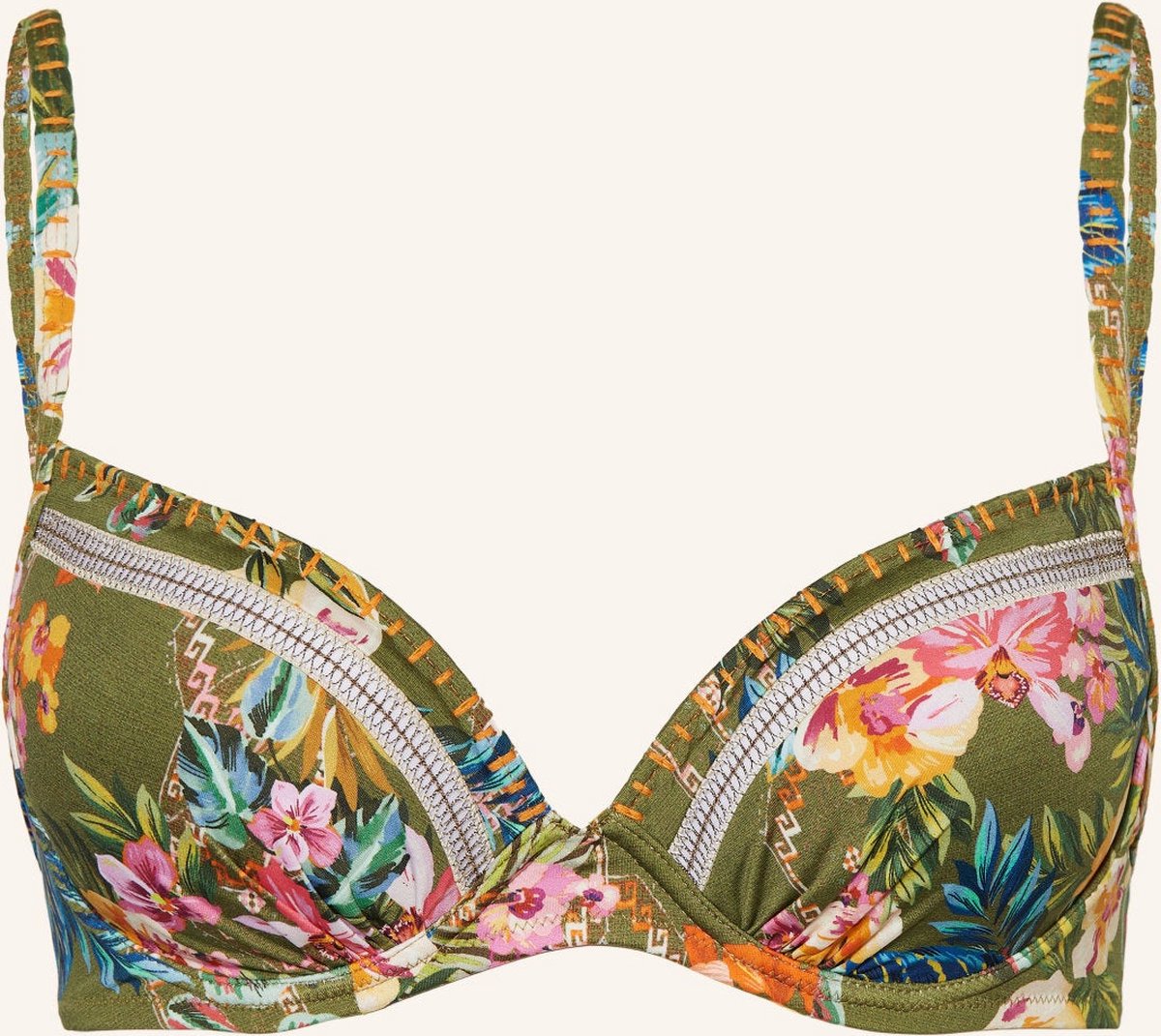 Watercult - Sunset Florals Bikini Top - maat 42D - Print/Groen