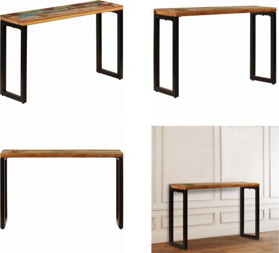 Table console BOHU en bois d'ingénierie chêne marron 100x25x75 cm avec