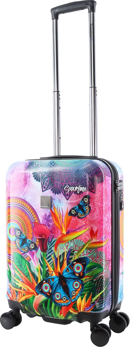 Saxoline Blue – Butterfly Nature | Handbagage / Harde Koffer / Trolley – Small (55 cm) - Bedrukt / Small
