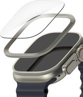 Ringke Bezel Styling + Screenprotector voor de Apple Watch Ultra (2) - 49 mm - Fluted Titanium