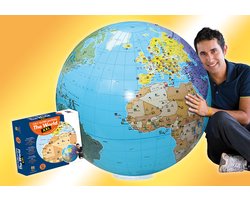 Inflatable globe 85 cm political globe XXL - opblaasbare wereldbol politiek - engelstalig