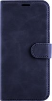 Just in Case Bookcase hoesje geschikt voor Samsung Galaxy A35 - Effen Donkerblauw - Kunstleer
