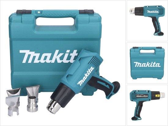 Foto: Makita hg 6030 k heteluchtpistool 1800 w 50 600 c 4x mondstuk koffer