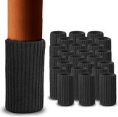 Roegaarden stoelpoot beschermers - stoelpoot sokken - Vloerbeschermer - Zwart - 24 stuks