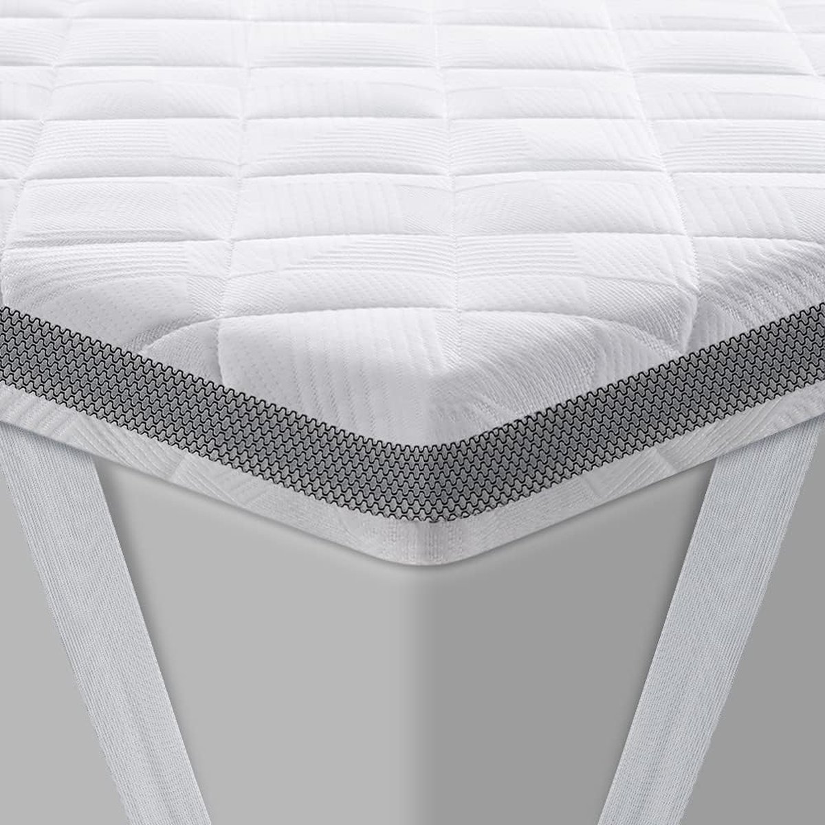 Geltopper, 140 x 200 cm, h3/h4, 7,5 cm hoogte, koudschuimkern, ademende 3D-netovertrek, comfortabele matrastopper voor boxspringbed en oncomfortabele bedden, slaapbank