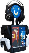 Numskull - SEGA - Meuble de rangement officiel Sonic the Hedgehog pour gamer pour 4 manettes - 10 jeux - 1 casque