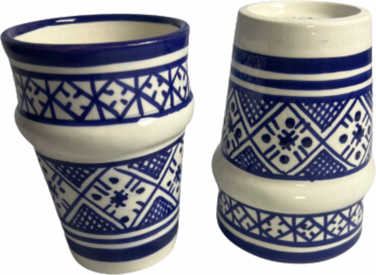 Amazighrose handgemaakt keramiek beker - Fes style