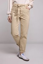 4s2496-11909 Tapered pants peachy stretch twill mix