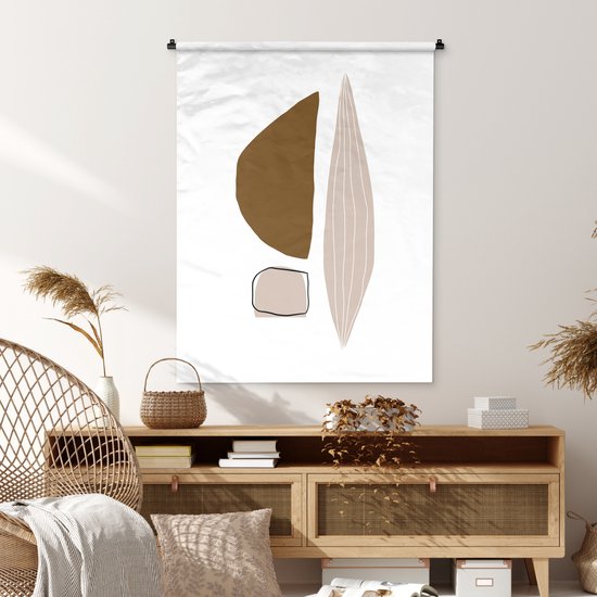 Tapisserie - Toile murale - Abstrait - Formes - Dessin au Line - 90x120 cm - Tapisserie