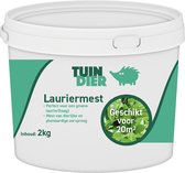 Lauriermest | Tuin-Dier | Meststof voor een groene laurier(haag) | In handige bewaaremmer | 2.000 gram | 2 kilogram