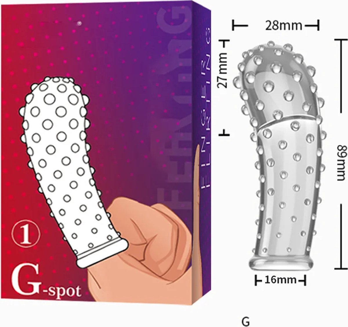 Goedkoopste G-Spot Vinger sleeve Siliconen NR1