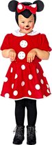 Widmann - Mickey & Minnie Mouse Kostuum - Beroemde Tekenfilm Muis Minnie - Meisje - Rood, Wit / Beige - Maat 104 - Carnavalskleding - Verkleedkleding