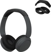 Housse en silicone kwmobile pour écouteurs - Compatible avec Sony WH-CH520 - Pour dragonne et coussinets d'oreille - 3x en noir