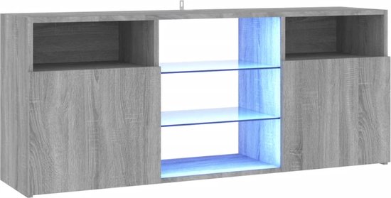 vidaXL-Tv-meubel-met-LED-verlichting-120x30x50-cm-grijs-sonoma-eiken