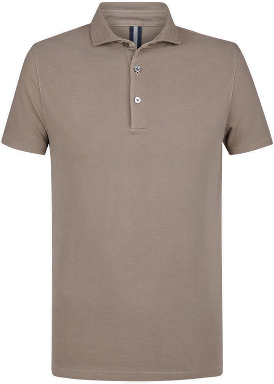 Profuomo slim fit heren polo - taupe - Maat: