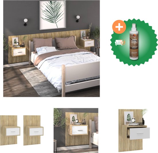 Wandschappen kubus 3 st sonoma eikenkleurig kopen