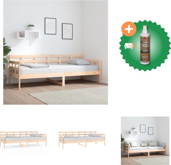 vidaXL Slaapbank massief grenenhout 80x200 cm - Bed - Inclusief Houtreiniger en verfrisser