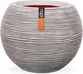 Capi Europe - Vase sphère Rib NL - 62x48 - Ivoire - Pour intérieur et extérieur - KOFI271