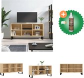 vidaXL Tv-meubel 103-5x30x50 cm bewerkt hout sonoma eikenkleurig - Kast - Inclusief Houtreiniger en verfrisser