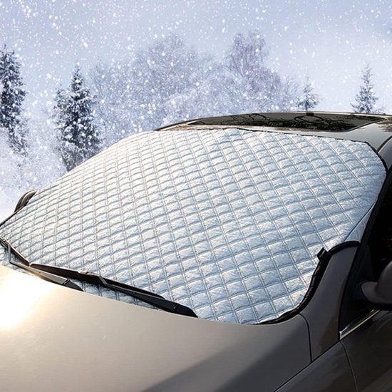 Couverture Pare-brise Hiver - 4 Couches - Imperméable Neige/glace - 142x96 Cm - Pour Voitures, SUV, Camions