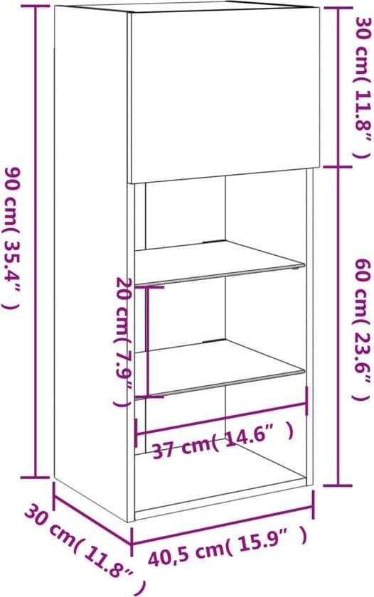 Tv-meubel met LED-verlichting 230x36,5x40 cm wit BE644174