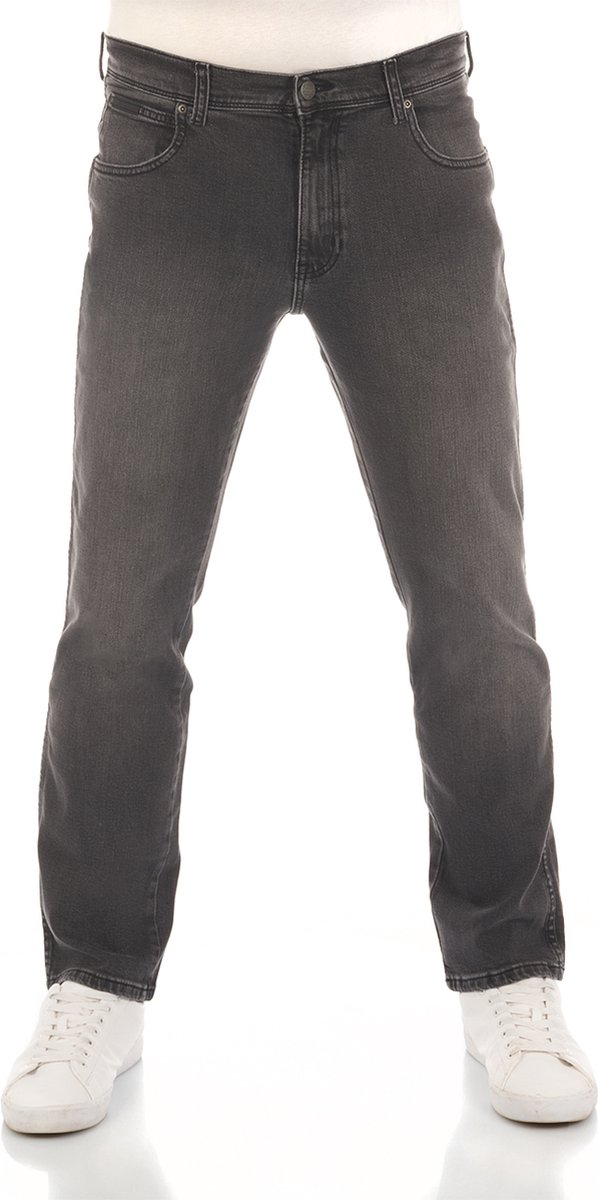 Wrangler Heren Jeans Broeken Texas Stretch regular/straight Fit Volwassenen Jeansbroek Grijs