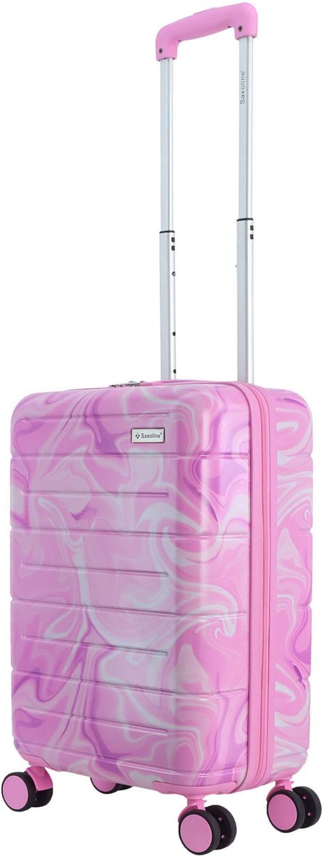 Saxoline Harde Handbagage | Koffer | Reiskoffer - 55cm (S) - Splash Print - Bedrukt / Small