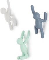 Allecto Premium - Set Van 6 Wit Metalen Wandhaken Voor Gordijnen In U Vorm Decoratieve Gordijnhouders Inclusief Bevestigingshuls