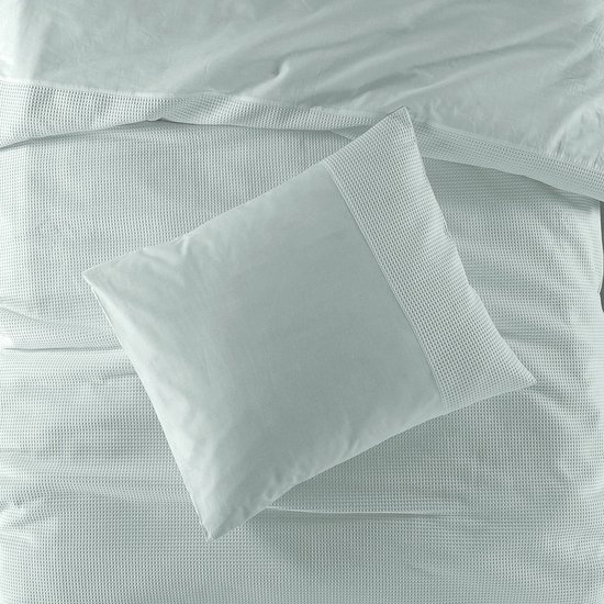 Papillon Dekbedovertrek Mendoza Wafel Mint Groen Tweepersoons 200x200/220 cm - Hoogwaardige Percale Katoen Super Zacht van Papillon — afbeelding 4