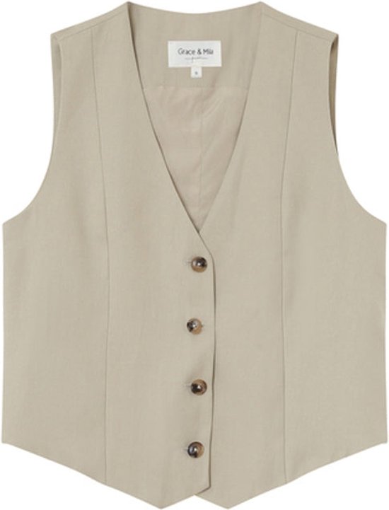 Beige gilet Mathieu - Grace & Mila