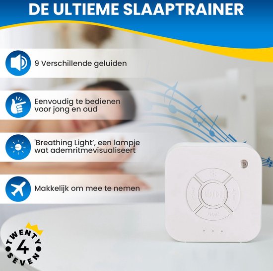 Twenty4seven® White Noise Machine - Witte Ruis Muziekdoosje - Slaaptrainer - Slaaphulp Voor Baby & Kinderen