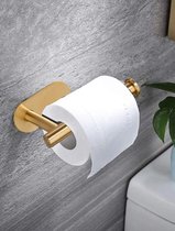 1pc roestvrijstalen papieren handdoekhouder, moderne stevige papieren handdoekdispenser voor badkamer- WC Rolhouder - Goud