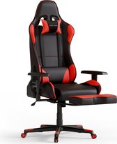 Game Hero Gaming Chair MW2 - Chaise de bureau - Accoudoirs réglables - Chaise avec oreiller - Rouge