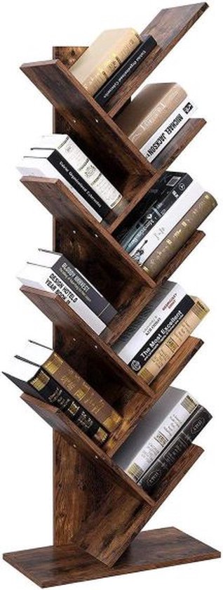 Zaza Home Boekenkast 8 Planken Boomvormig – Industriële boekenplank
