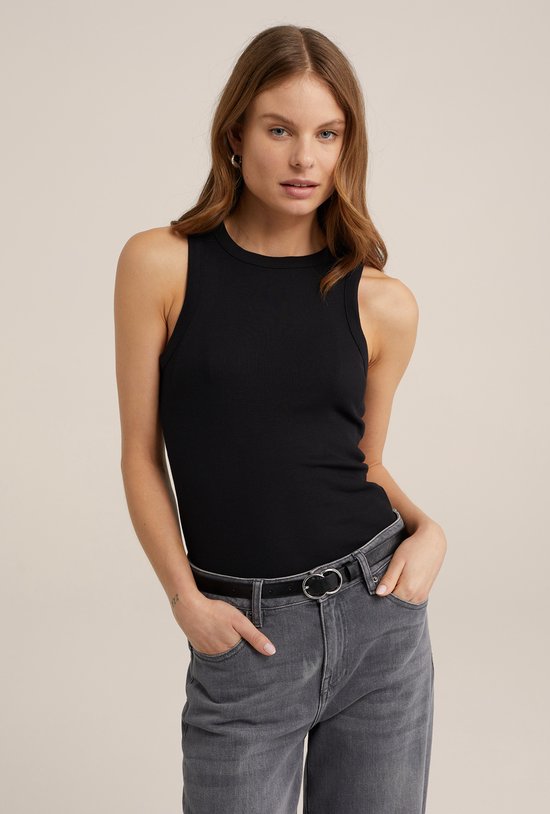WE Fashion Débardeur femme côtelé
