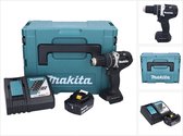 Makita DHP 484 RM1JB Accu klopboormachine 18 V 54 Nm Brushless Zwart + 1x oplaadbare accu 4.0 Ah + lader + Makpac