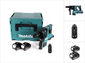 Makita DHR 281 TJ Brushless accuklopboormachine 28 mm 2x 18 V voor SDS-PLUS met snelspanboorhouder in Makpac + 2x 5.0 Ah accu - zonder lader