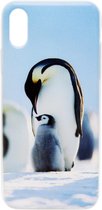 ADEL Siliconen Back Cover Hoesje Geschikt voor iPhone XR - Pinguin