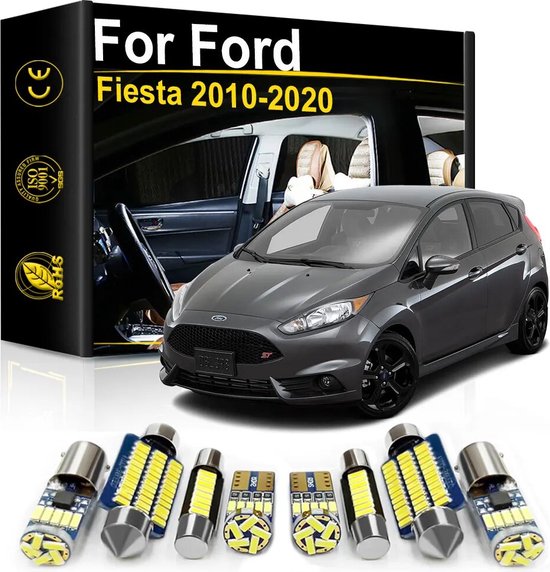 Foto: Passend voor ford fiesta led interieur verlichting wit 6000k vervanging 2010 t m 2019 kentekenplaat kenteken