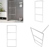 vidaXL Inloopdouchewand transparant 140x195 cm ESG-glas - Douchescherm - Doucheschermen - Inloopdouchescherm - Inloopdoucheschermen