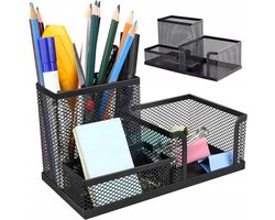 Bureau Organizer - Pennenbakje - Pennenhouder - Desk - Metaal - Zwart