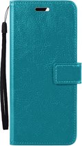 Hoes Geschikt voor Samsung S23 FE Hoesje Bookcase Hoes Flip Case Book Cover - Hoesje Geschikt voor Samsung Galaxy S23 FE Hoes Book Case Hoesje - Turquoise