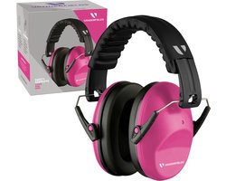 Vanderfields Gehoorbescherming Kinderen - Gehoorbeschermers Kinderen - Oorkappen Kinderen - 3-16 jaar - 26dB - Roze - V-Star