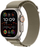Origineel Apple Alpine Loop Bandje | Geschikt voor Apple Watch Series 1/2/3/4/5/6/7/8/9/SE/Ultra 49/45/44/42MM | Maat L | Olive
